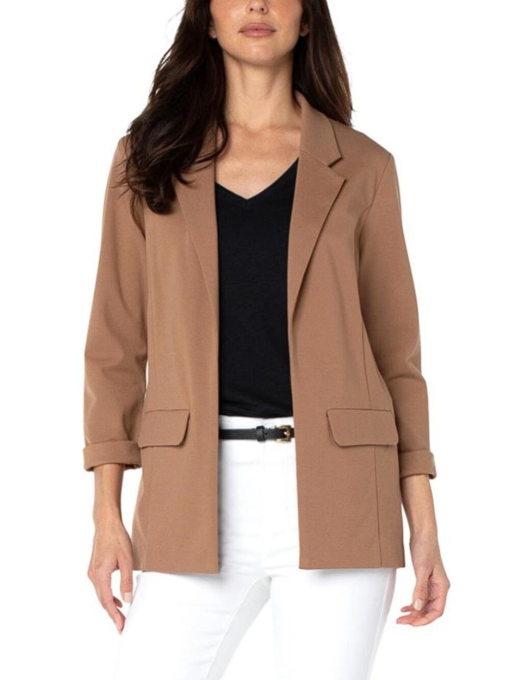 LIVERPOOL Women's Boyfriend Blazer With Princess Darts Size M in Maple